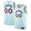 San Antonio Spurs Custom Nike 2024-25 City Edition Sininen Miesten Pelipaidat Swingman